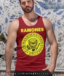 Ramones 1980s Distressed Punk Tank Top Racerback