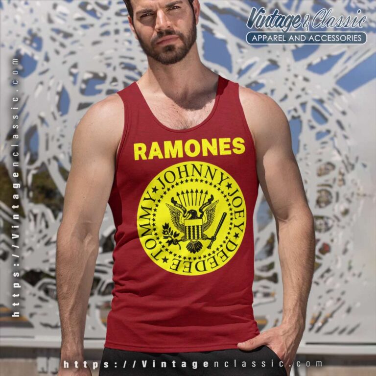 Ramones 1980s Distressed Punk Tank Top Racerback Ramones 1980s Distressed Punk Tank Top Racerback