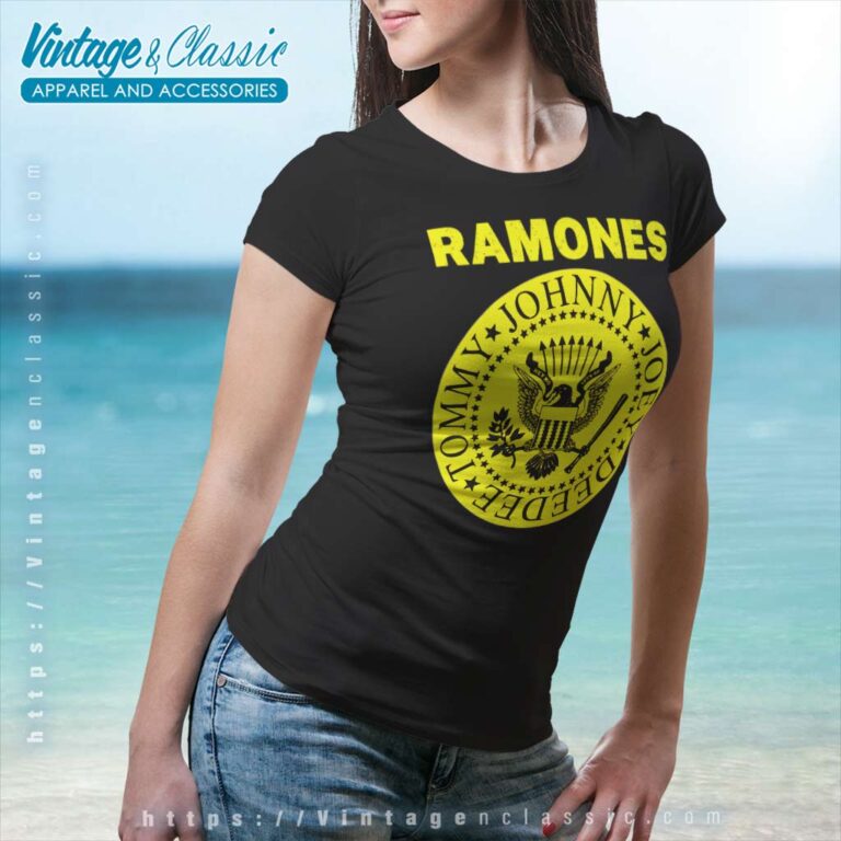 Ramones 1980s Distressed Punk Women TShirt Ramones 1980s Distressed Punk Women TShirt