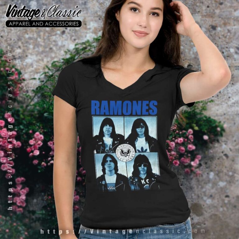 Ramones Adios Amigos V Neck TShirt Ramones Adios Amigos V Neck TShirt