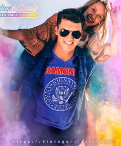 Ramones Classic Logo V Neck TShirt