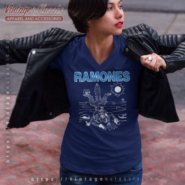 Ramones Loco Live V Neck TShirt Ramones Loco Live V Neck TShirt