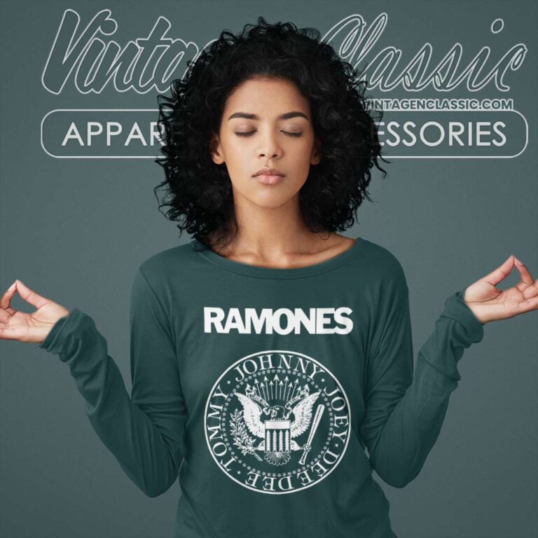 Ramones Presidential Seal Baseball Long Sleeve Tee Ramones Presidential Seal Baseball Long Sleeve Tee