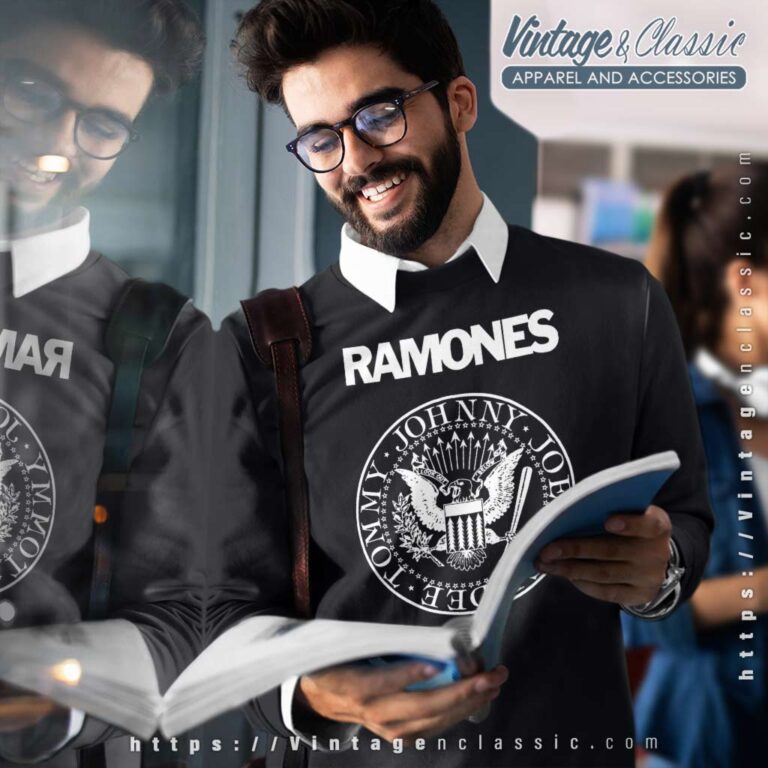 Ramones Presidential Seal Baseball Sweatshirt Ramones Presidential Seal Baseball Sweatshirt