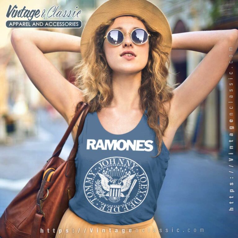 Ramones Presidential Seal Baseball Tank Top Racerback Ramones Presidential Seal Baseball Tank Top Racerback