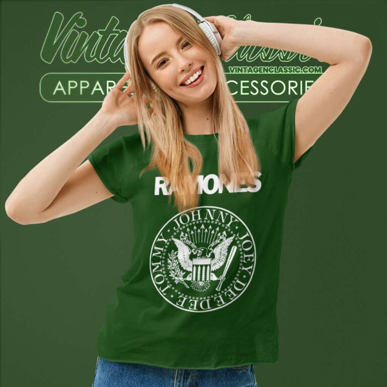 Ramones Presidential Seal Baseball Women TShirt Ramones Presidential Seal Baseball Women TShirt
