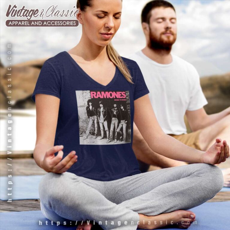 Ramones Rocket To Russia V Neck TShirt 1 Ramones Rocket To Russia V Neck TShirt 1