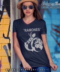 Ramones Rocket To Russia V Neck TShirt
