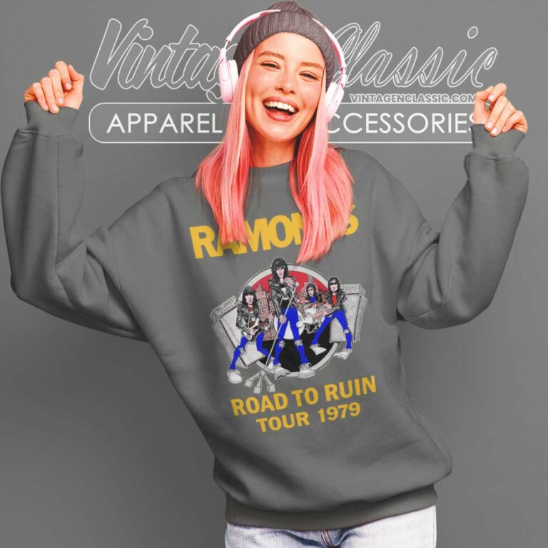 Ramones Shirt Road To Ruin Tour 1979 Sweatshirt Ramones Shirt Road To Ruin Tour 1979 Sweatshirt