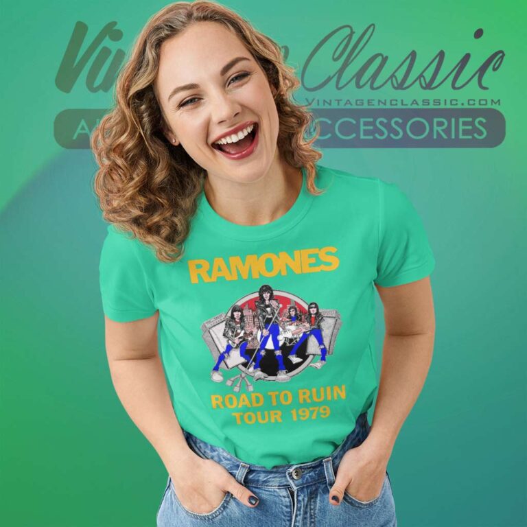 Ramones Shirt Road To Ruin Tour 1979 Women TShirt Ramones Shirt Road To Ruin Tour 1979 Women TShirt