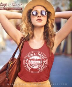 Ramones Shirt Rock N Roll High School Bowery Nyc Tank Top Racerback