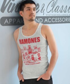 Ramones Shirt We Re A Happy Family Tour Tank Top Racerback
