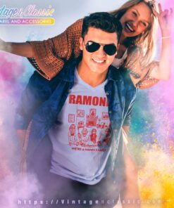 Ramones Shirt We Re A Happy Family Tour V Neck TShirt