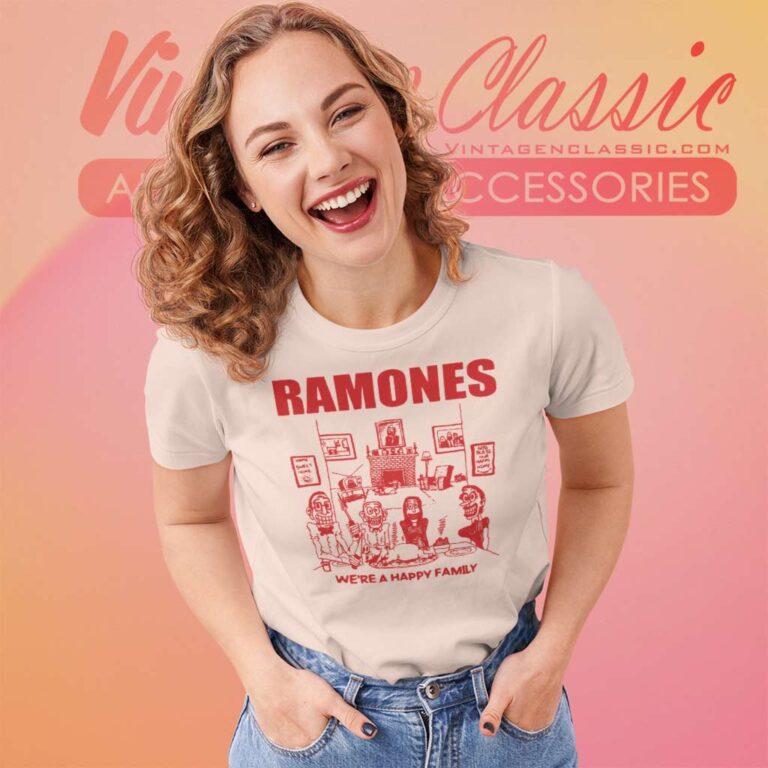 Ramones Shirt We Re A Happy Family Tour Women TShirt Ramones Shirt We Re A Happy Family Tour Women TShirt