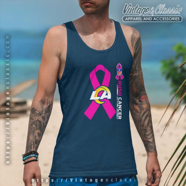 Rams Nfl Crush Cancer 2023 Tank Top Racerback Rams Nfl Crush Cancer 2023 Tank Top Racerback