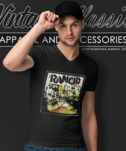 Rancid Bloodclot V Neck TShirt