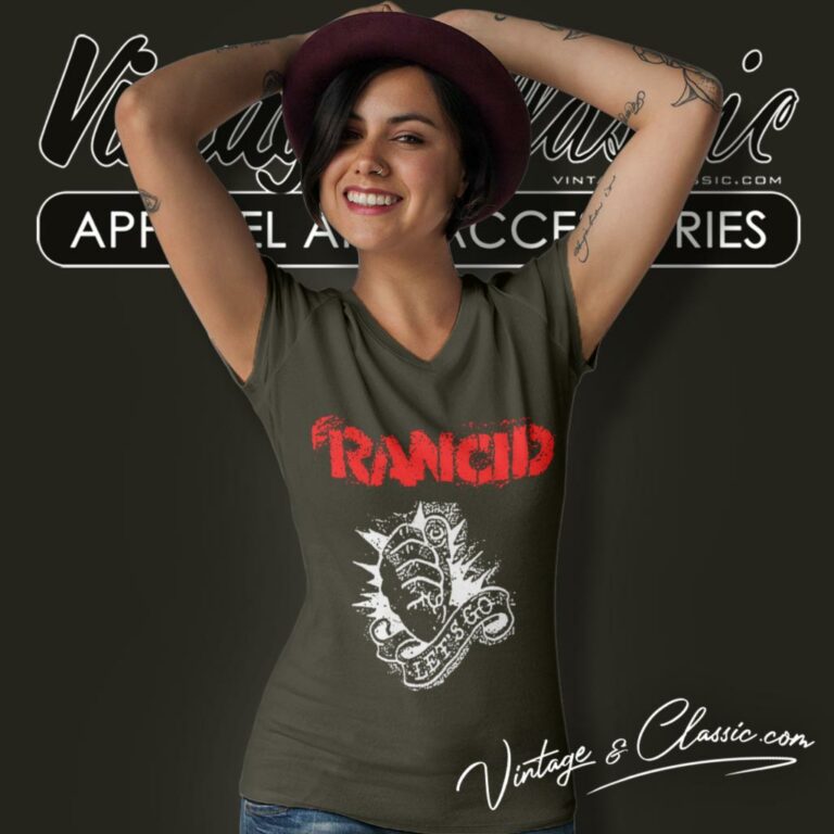 Rancid Lets Go V Neck TShirt Rancid Lets Go V Neck TShirt