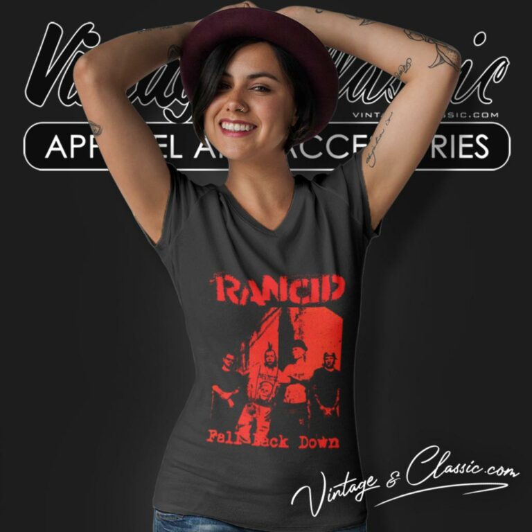 Rancid Shirt Fall Back Down V Neck TShirt Rancid Shirt Fall Back Down V Neck TShirt