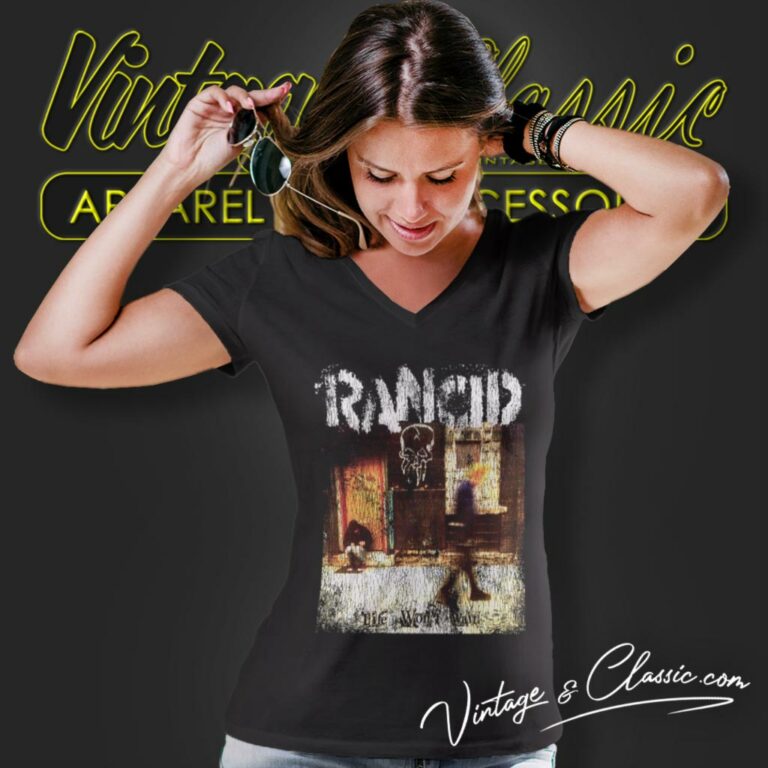 Rancid Shirt Life Wont Wait V Neck TShirt Rancid Shirt Life Wont Wait V Neck TShirt