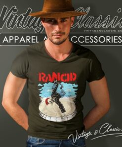 Rancid Shirt Skate Skele Tim V Neck TShirt