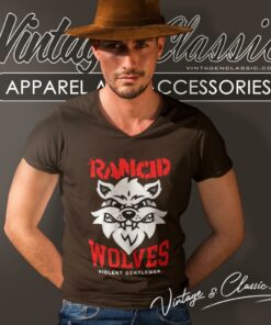 Rancid Shirt Violent Gentlemen Wolves V Neck TShirt