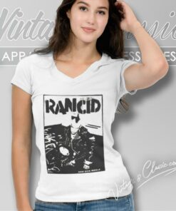 Rancid Sick Sick World V Neck TShirt