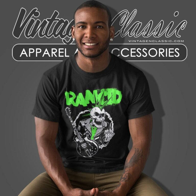 Rancid Skele Tim Guitar T Shirt Rancid Skele Tim Guitar T Shirt