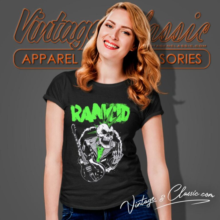 Rancid Skele Tim Guitar Women T Shirt Rancid Skele Tim Guitar Women T Shirt