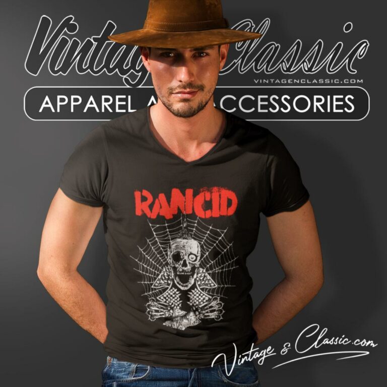 Rancid Spiderweb V Neck TShirt Rancid Spiderweb V Neck TShirt