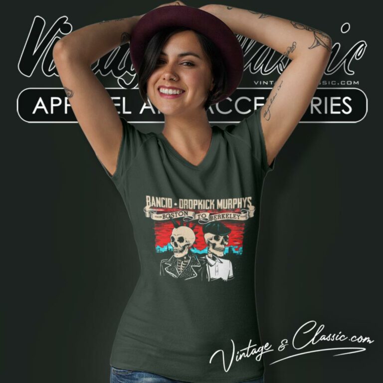 Rancid X Dropkick Murphys Tour V Neck TShirt Rancid X Dropkick Murphys Tour V Neck TShirt