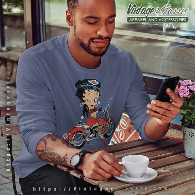 Rare 90s Betty Boop Vintage Motorcycle Sweatshirt Rare 90s Betty Boop Vintage Motorcycle Sweatshirt