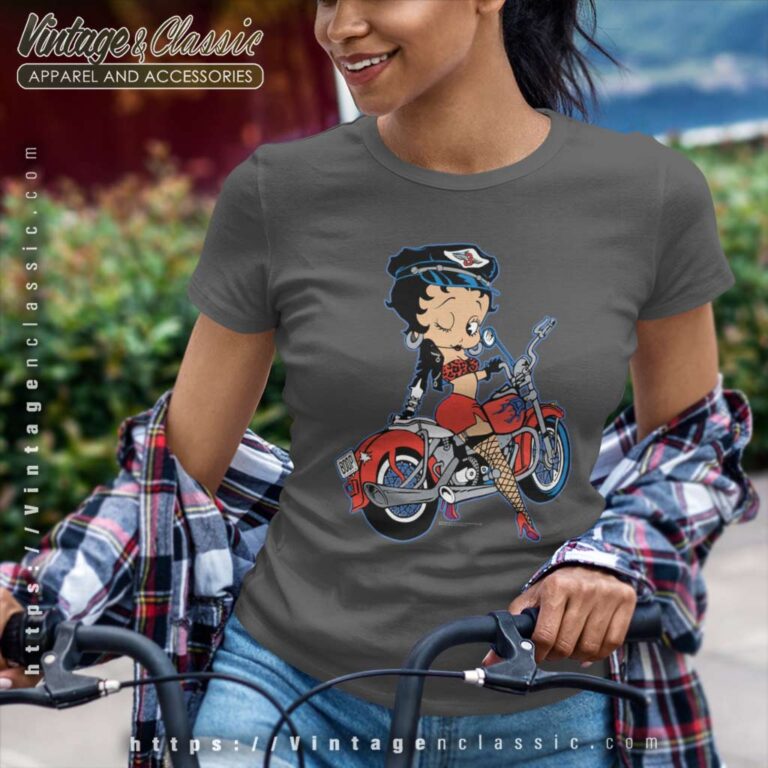 Rare 90s Betty Boop Vintage Motorcycle Women TShirt Rare 90s Betty Boop Vintage Motorcycle Women TShirt