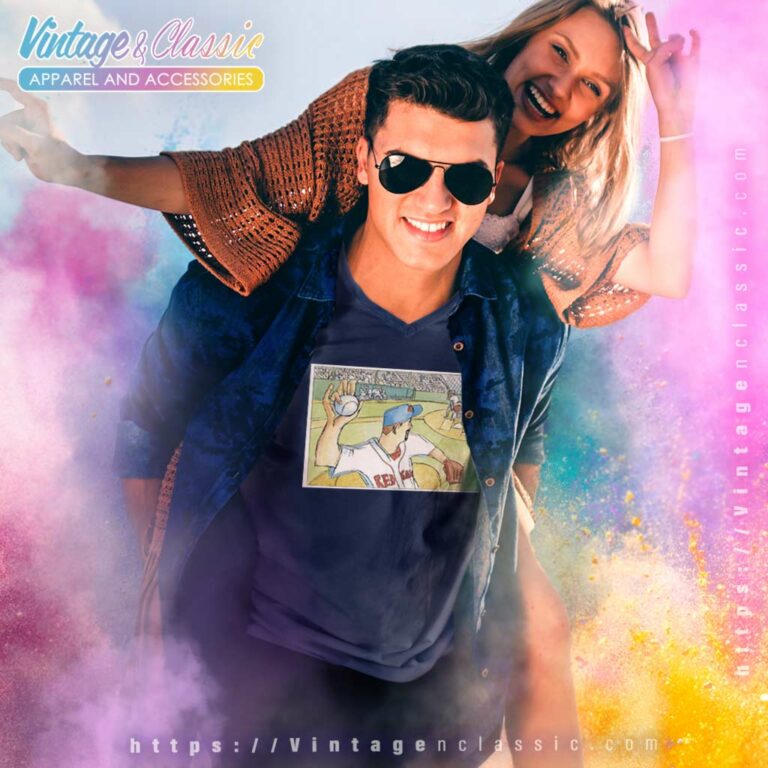 Rare Tim Wakefield Cartoon V Neck TShirt Rare Tim Wakefield Cartoon V Neck TShirt