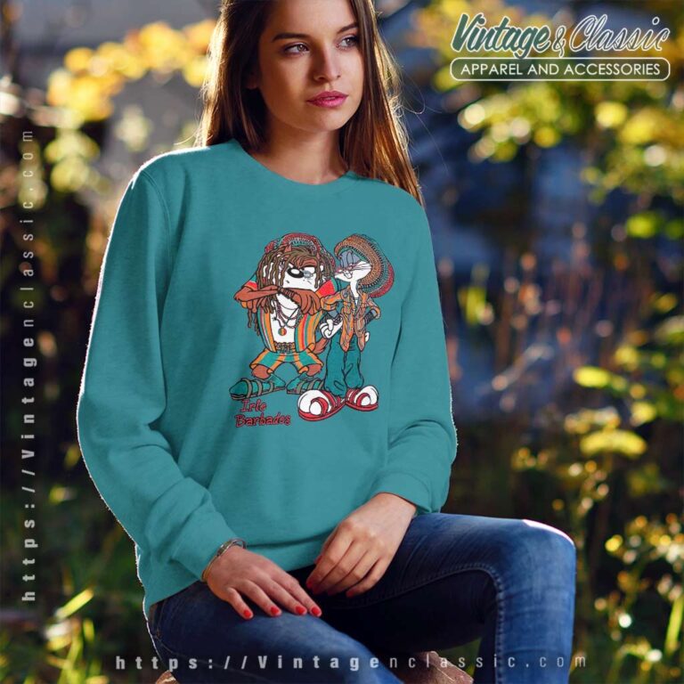 Rasta Taz And Bugs Bunny Irie Barbados Sweatshirt Rasta Taz And Bugs Bunny Irie Barbados Sweatshirt