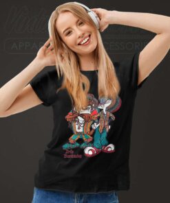 Rasta Taz And Bugs Bunny Irie Barbados Women TShirt
