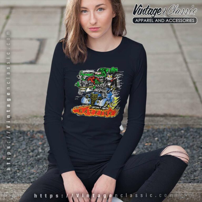 Rat Fink Shirt Hot Rod Death Long Sleeve Tee Rat Fink Shirt Hot Rod Death Long Sleeve Tee