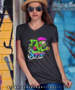 Rat Fink Skateboarding Shirt 5 Rat Fink Skateboarding V Neck TShirt