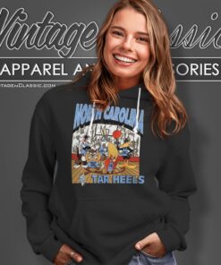 Rate Vintage Unc Tar Heels Looney Tunes Shirt Hoodie