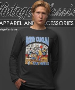 Rate Vintage Unc Tar Heels Looney Tunes Shirt Long Sleeve Tee