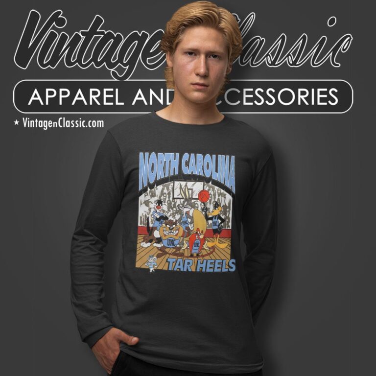 Rate Vintage Unc Tar Heels Looney Tunes Shirt Long Sleeve Tee Rate Vintage Unc Tar Heels Looney Tunes Shirt Long Sleeve Tee