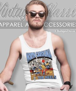 Rate Vintage Unc Tar Heels Looney Tunes Shirt Tank Top Racerback