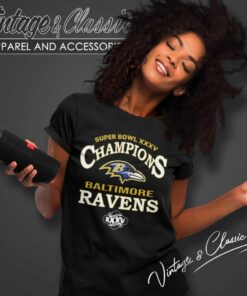 Ravens Champions Super Bowl Xxxv Nfl Baltimore Women TShirt