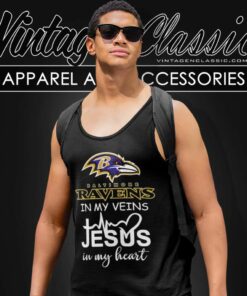 Ravens In My Veins Jesus In My Heart Tank Top Racerback