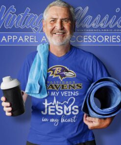 Ravens In My Veins Jesus In My Heart V Neck TShirt