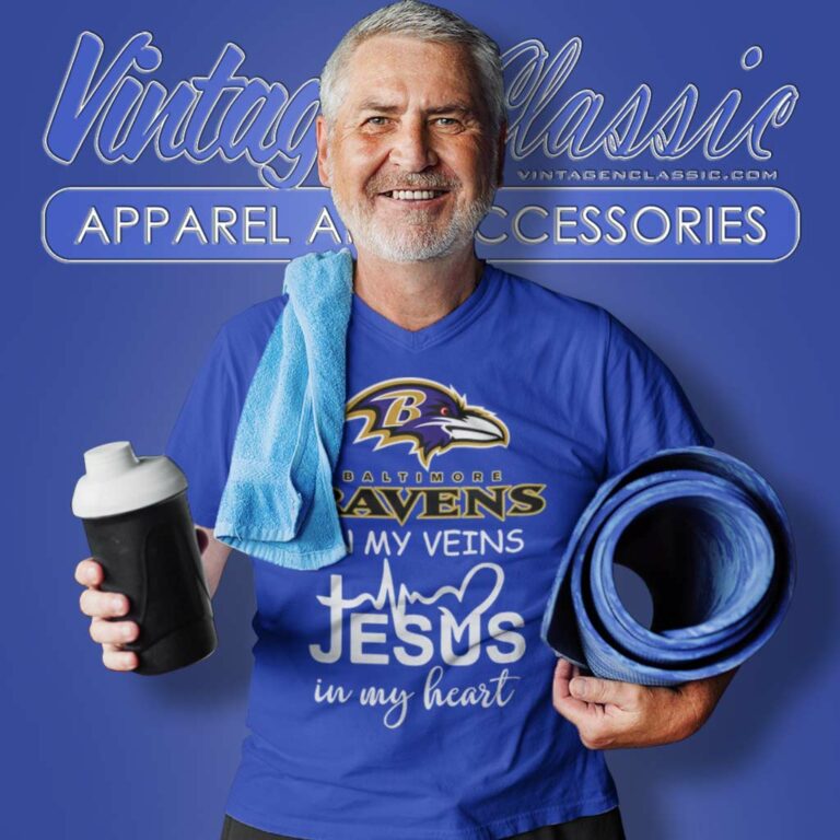 Ravens In My Veins Jesus In My Heart V Neck TShirt Ravens In My Veins Jesus In My Heart V Neck TShirt