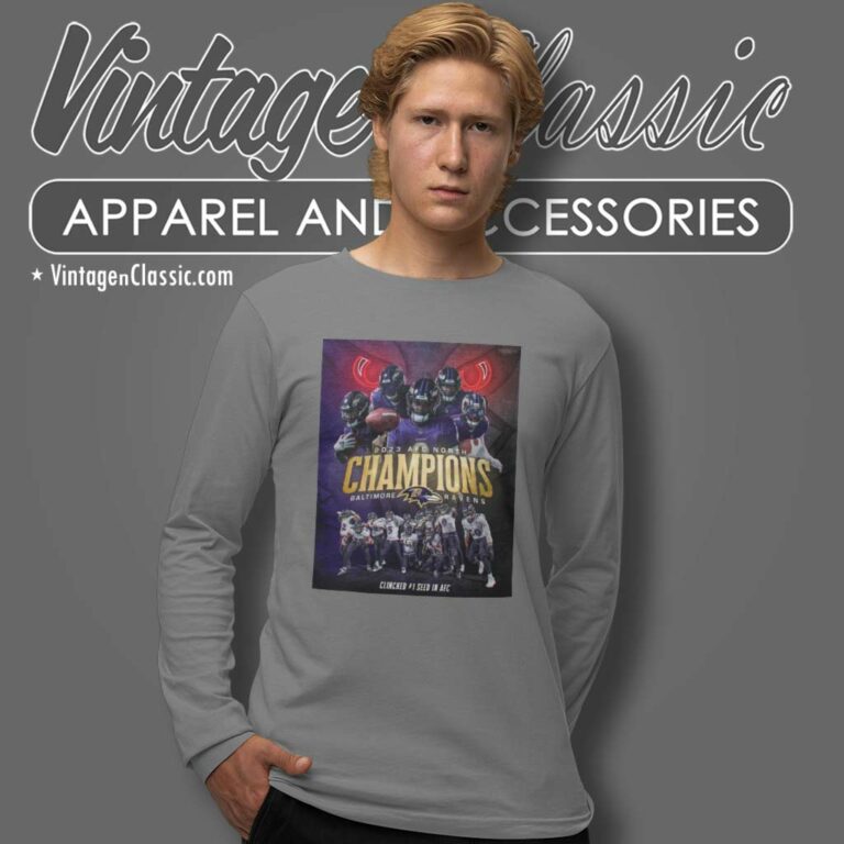 Ravens North Champions Clinched Seed In The Afc Long Sleeve Tee Ravens North Champions Clinched Seed In The Afc Long Sleeve Tee