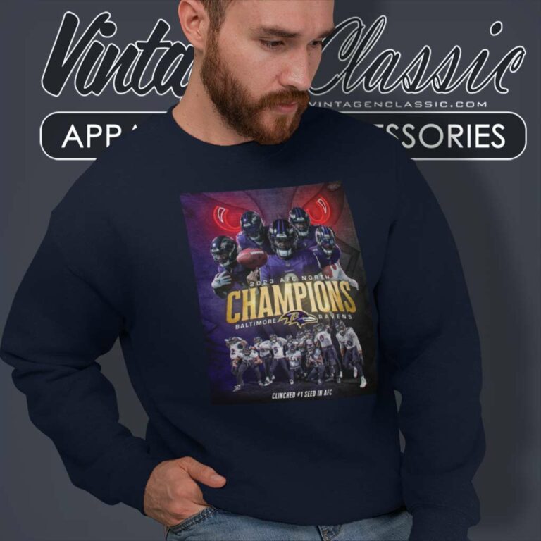 Ravens North Champions Clinched Seed In The Afc Sweatshirt Ravens North Champions Clinched Seed In The Afc Sweatshirt