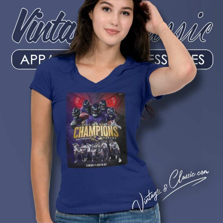 Ravens North Champions Clinched Seed In The Afc V Neck TShirt Ravens North Champions Clinched Seed In The Afc V Neck TShirt