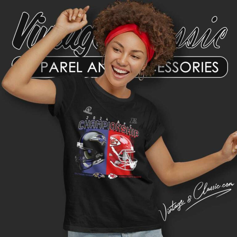 Ravens Vs Chiefs Afc Championship 2024 Women TShirt Ravens Vs Chiefs Afc Championship 2024 Women TShirt