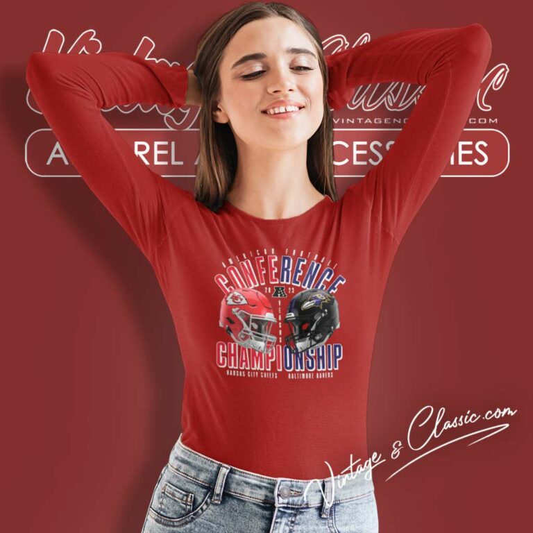 Ravens Vs Chiefs Conference Championship 2023 Long Sleeve Tee Ravens Vs Chiefs Conference Championship 2023 Long Sleeve Tee